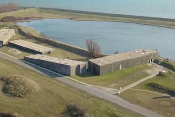 Les caissons du Watersnoodmuseum à Ouwerkerk